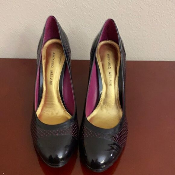 š ANTONIOāMELANIāBLACKāANDĀ PINKāHEELSāš āSizeā6ā1/2 - Picture 2 of 9